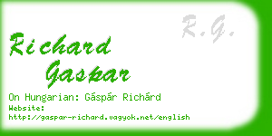 richard gaspar business card