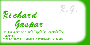 richard gaspar business card